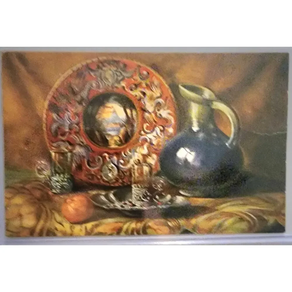 Lot Of Four Vintage Antique Postcards Decanters